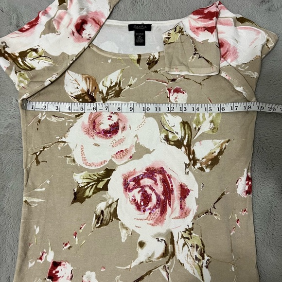 Floral Beaded Sweater by PECK & PECK SZ M - Picture 8 of 10